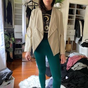 Beige leather jacket